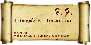 Hrivnyák Florentina névjegykártya